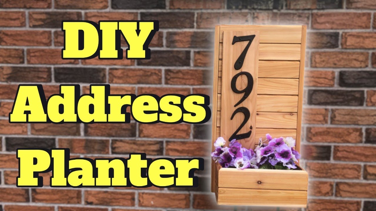 DIY Address Planter from 2 Fence Pickets!