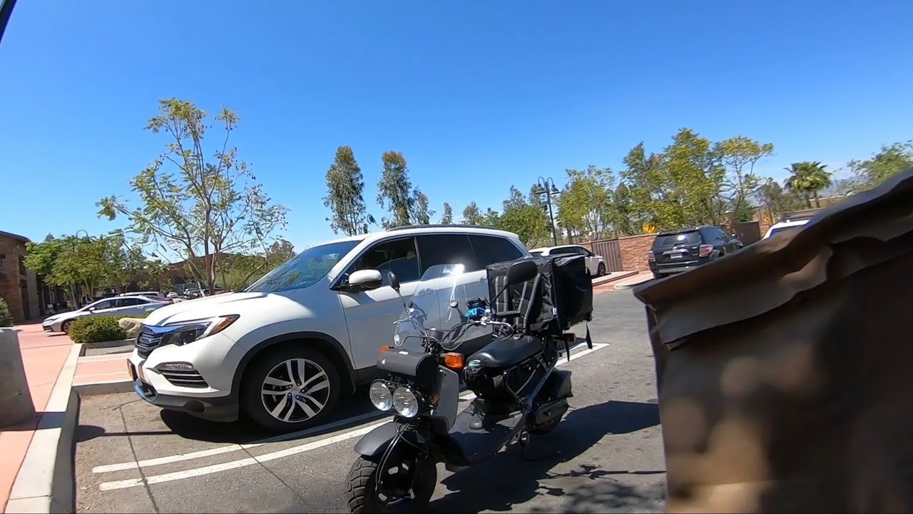 First time delivering UberEats! One long ride on the Honda Ruckus