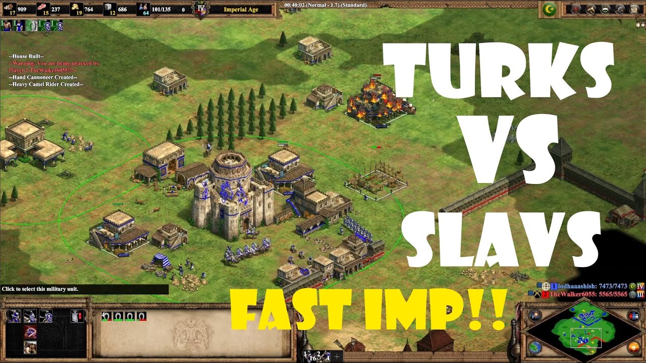 AoE2 | Turks Vs Slavs | Arena | 1015 elo | 21 Min Fast Imp strategy