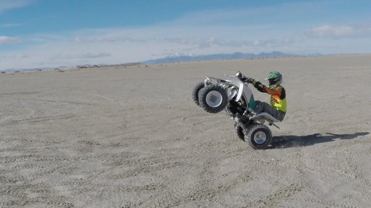 Learning to wheelie on a Yamaha Blaster
