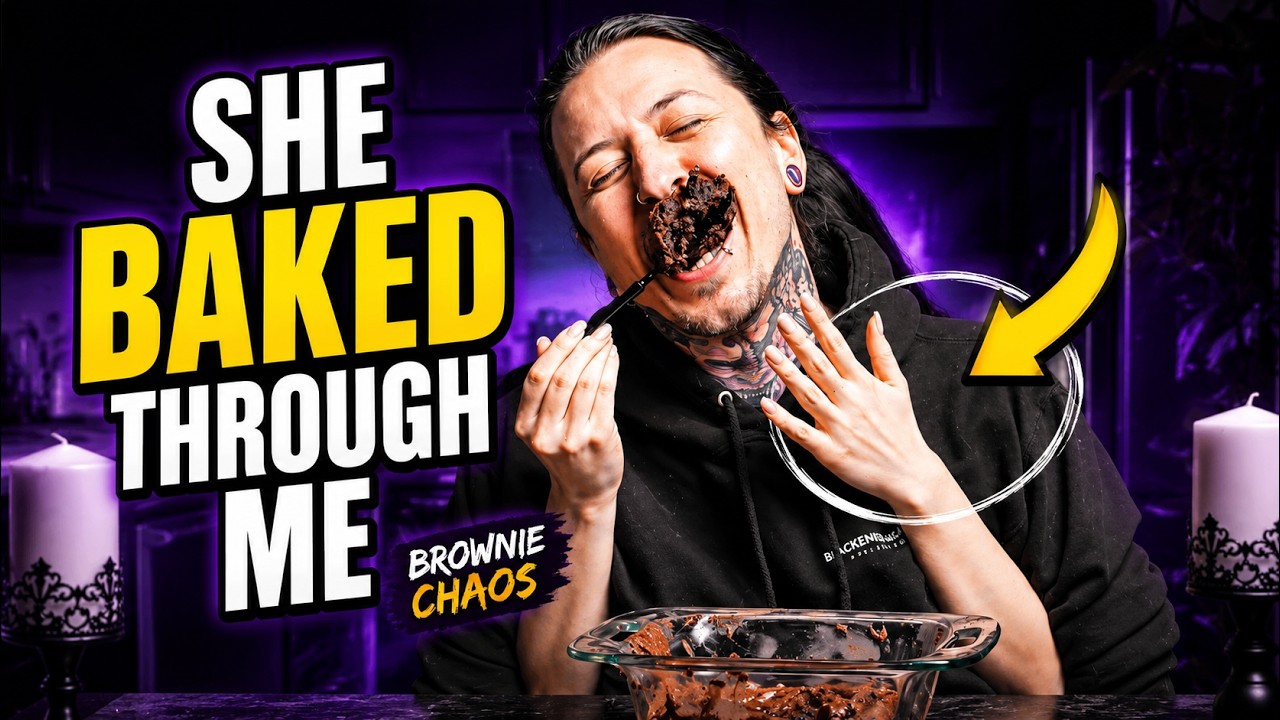 Using her hands to bake brownies