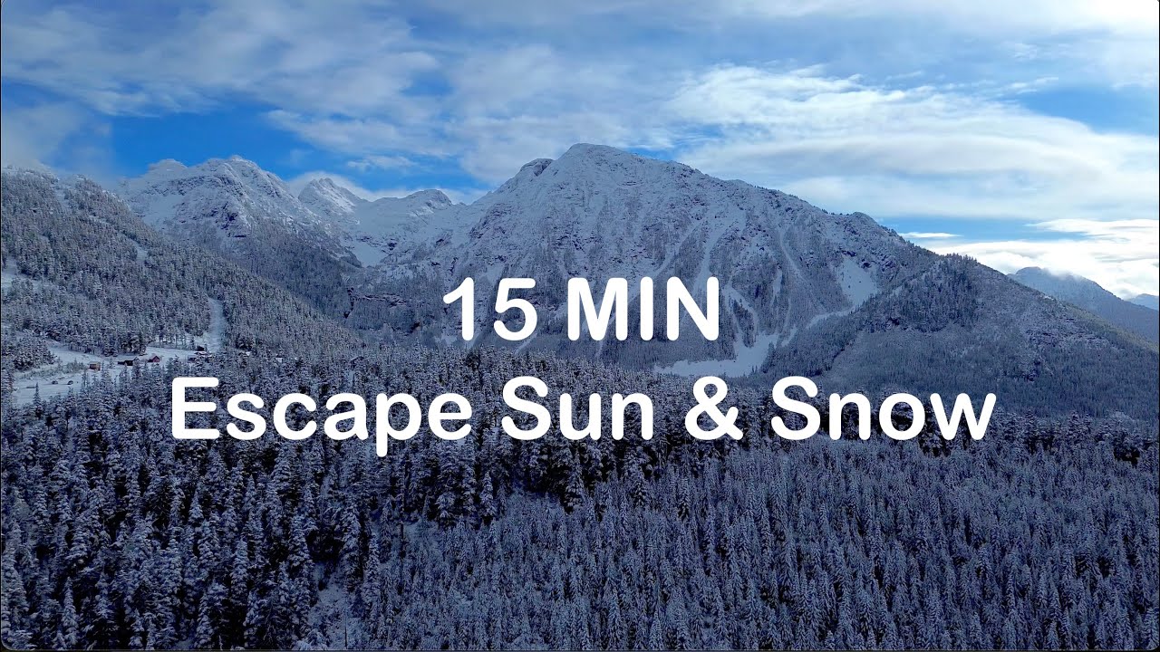 15 Minutes of Winter Silence | Mount Cain Snowy Peaks & Sun-Cloud Contrast (4K Drone)