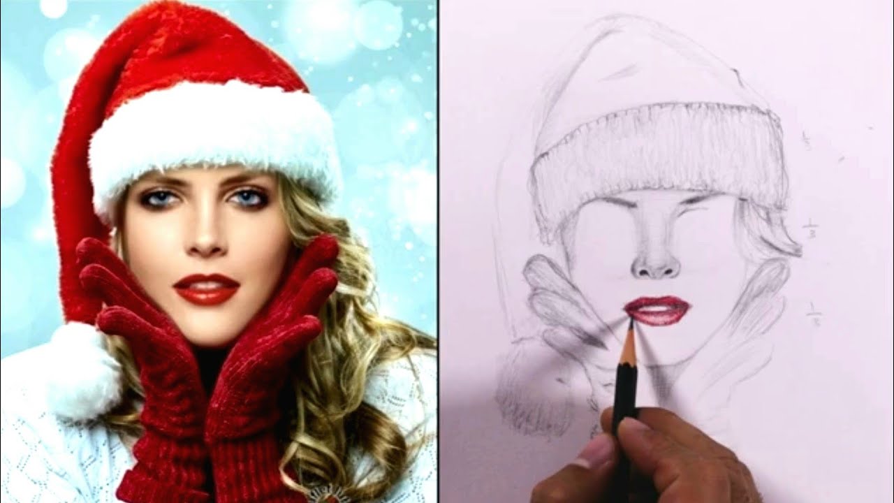 Capture the Holiday Spirit: Drawing a Beautiful Christmas Girl (Loomis Method)