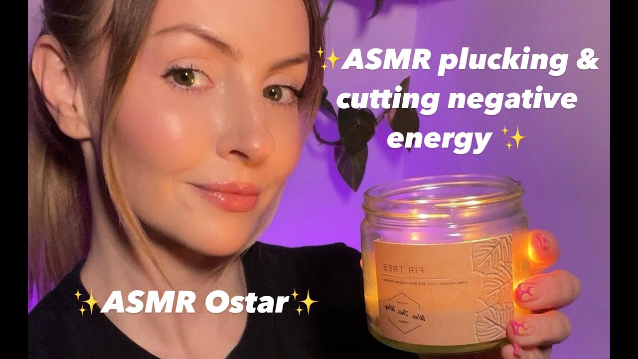 ASMR Personal attention (plucking & snipping negative energy)
