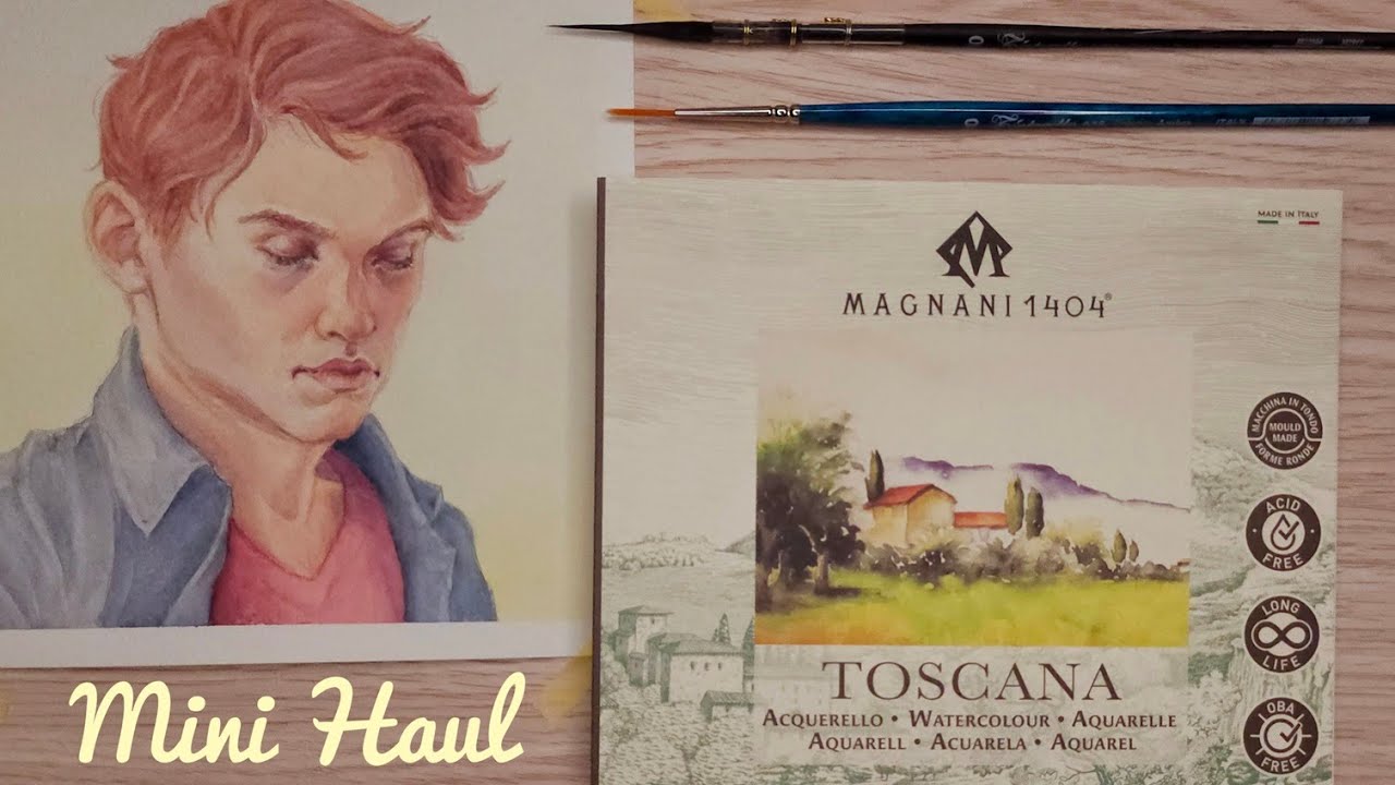Mini Art Supply Haul from Italy | Watercolor Test Painting