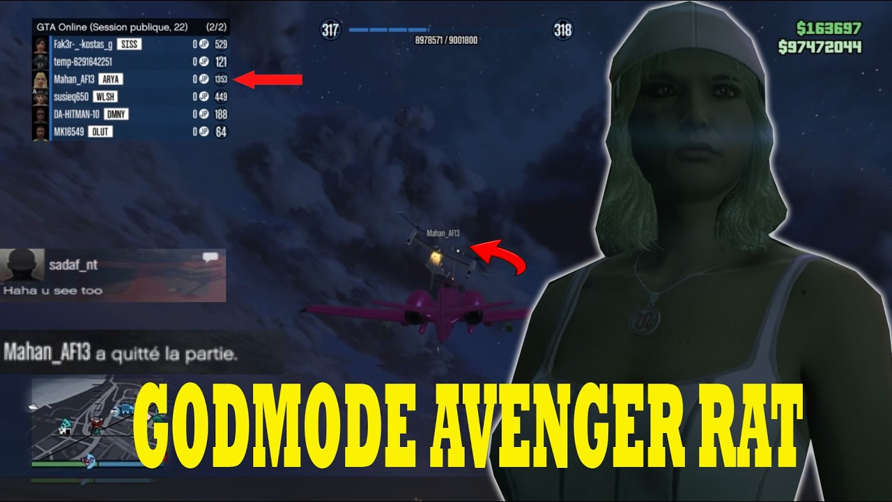 GODMODE AVENGER And CHEATERS Using Anothers Godmodes On Gta Online PS4