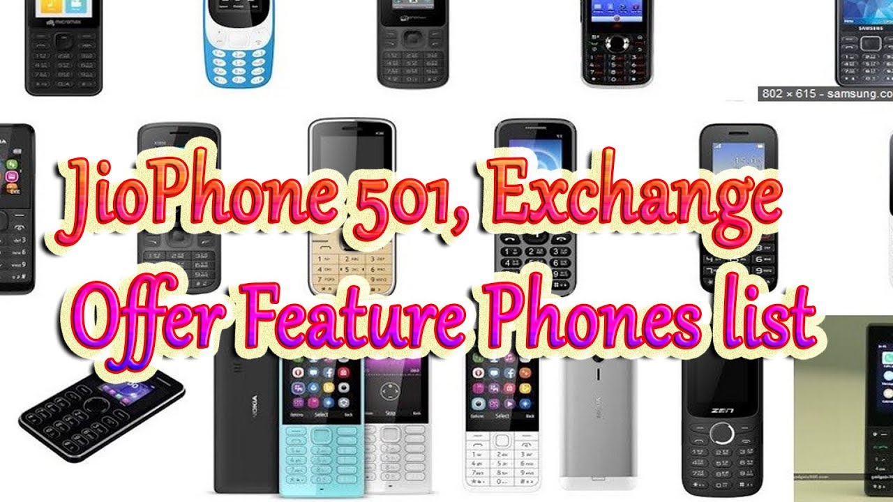 JioPhone 501 Exchange Feature Phones list (Updated)