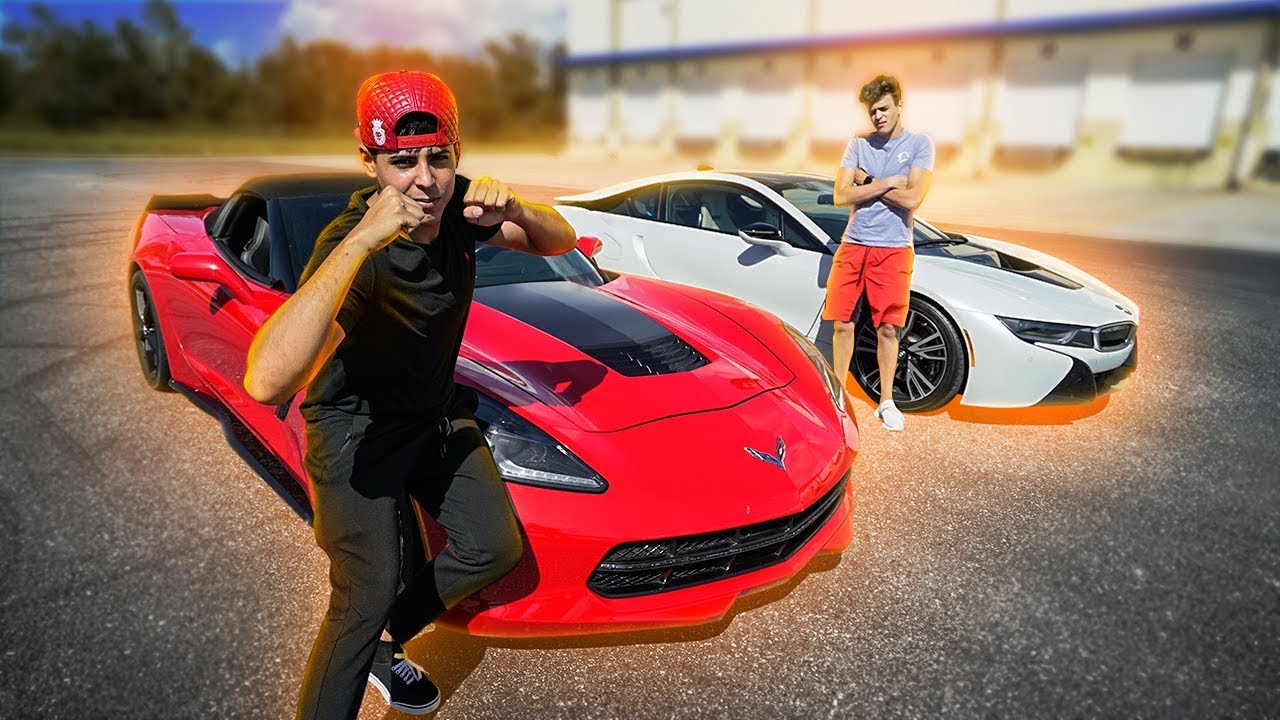 O GRANDE RACHA  MEU CORVETTE vs BMW i8 !