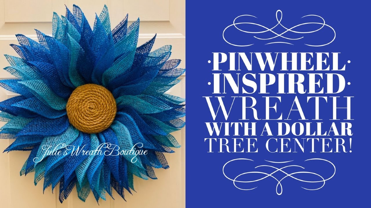 Pinwheel Flower Wreath / How to Make a Flower Wreath / Dollar Tree Center
