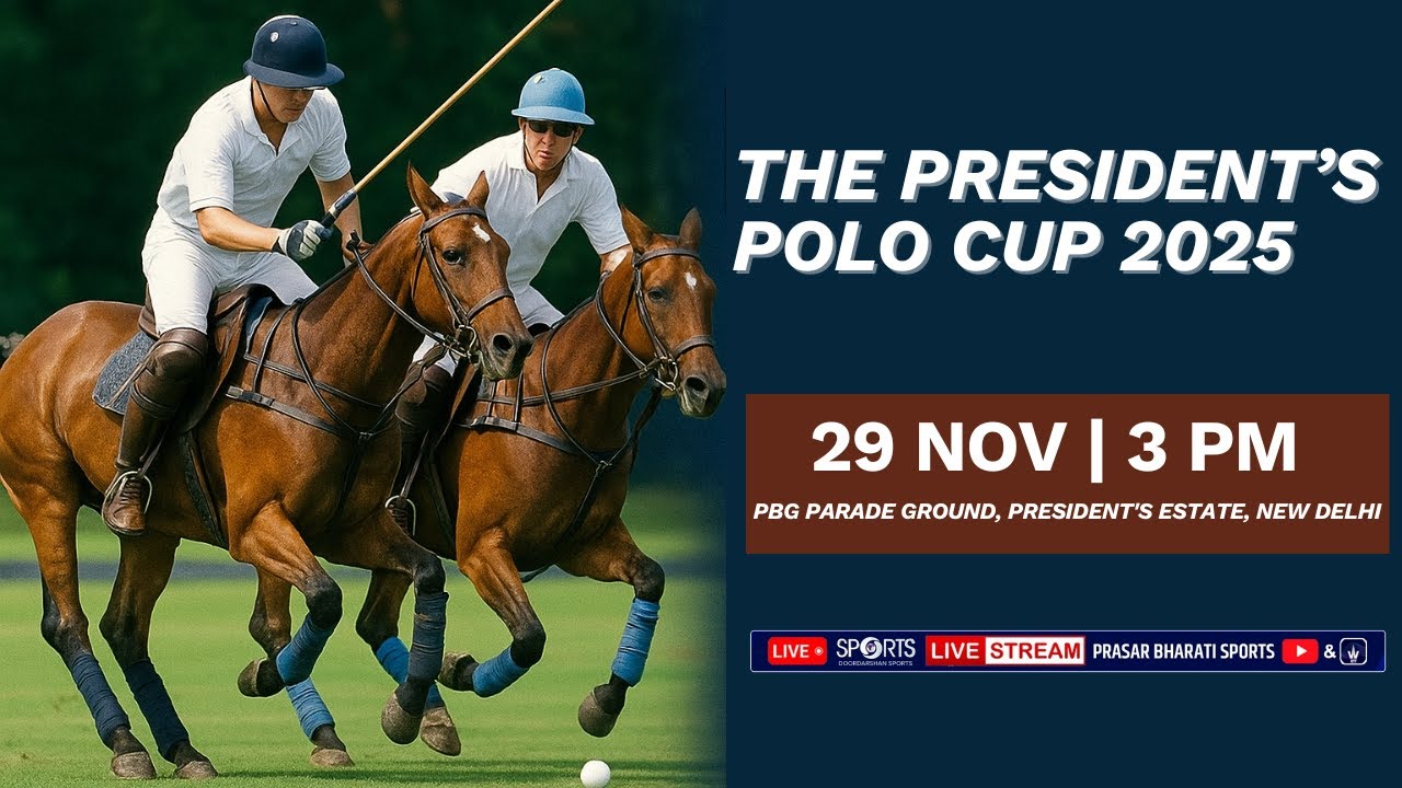 LIVE - The President's Polo Cup 2025 | PBG Parade Ground, President's Estate, New Delhi | DD Sports