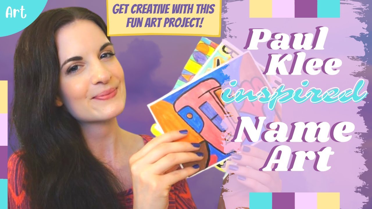 Name Art Project for Kids | Inspired by Paul Klee | Fun and Creative Watercolor and Acrylic Paint