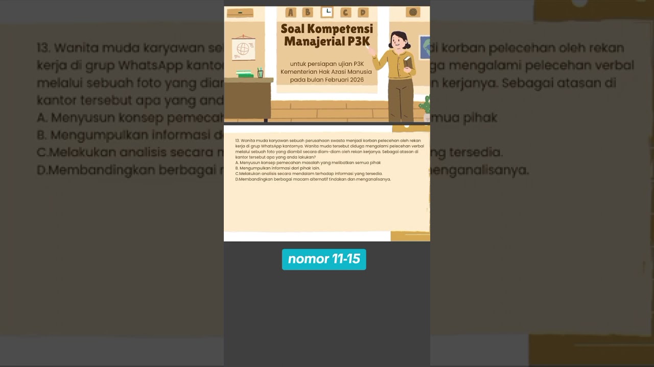 Soal kompetensi manajerial part 3