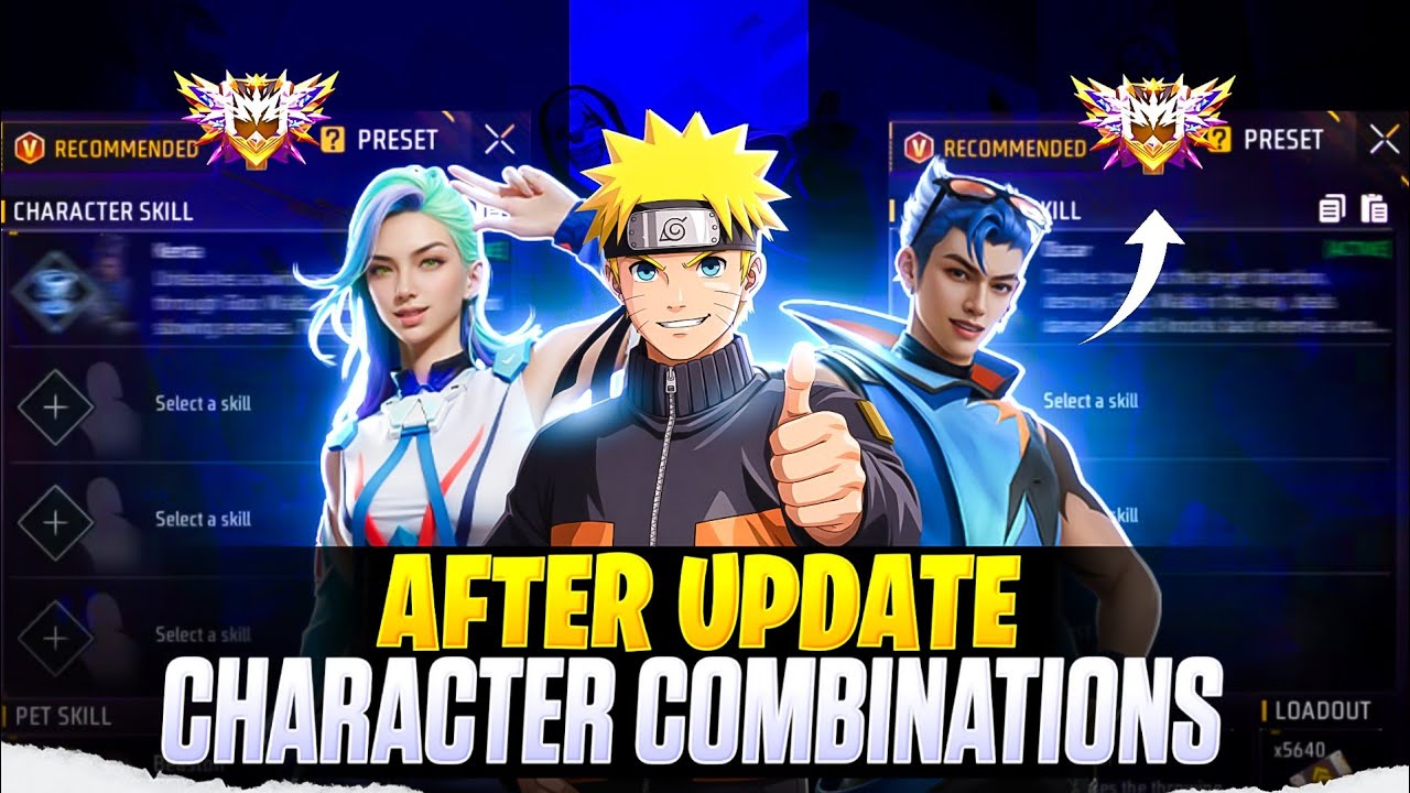 (AFTER OB-55 UPDATE) BEST SKILL COMBINATIONS FOR BR RANK & CS RANK ✅ || Best Character Combinations