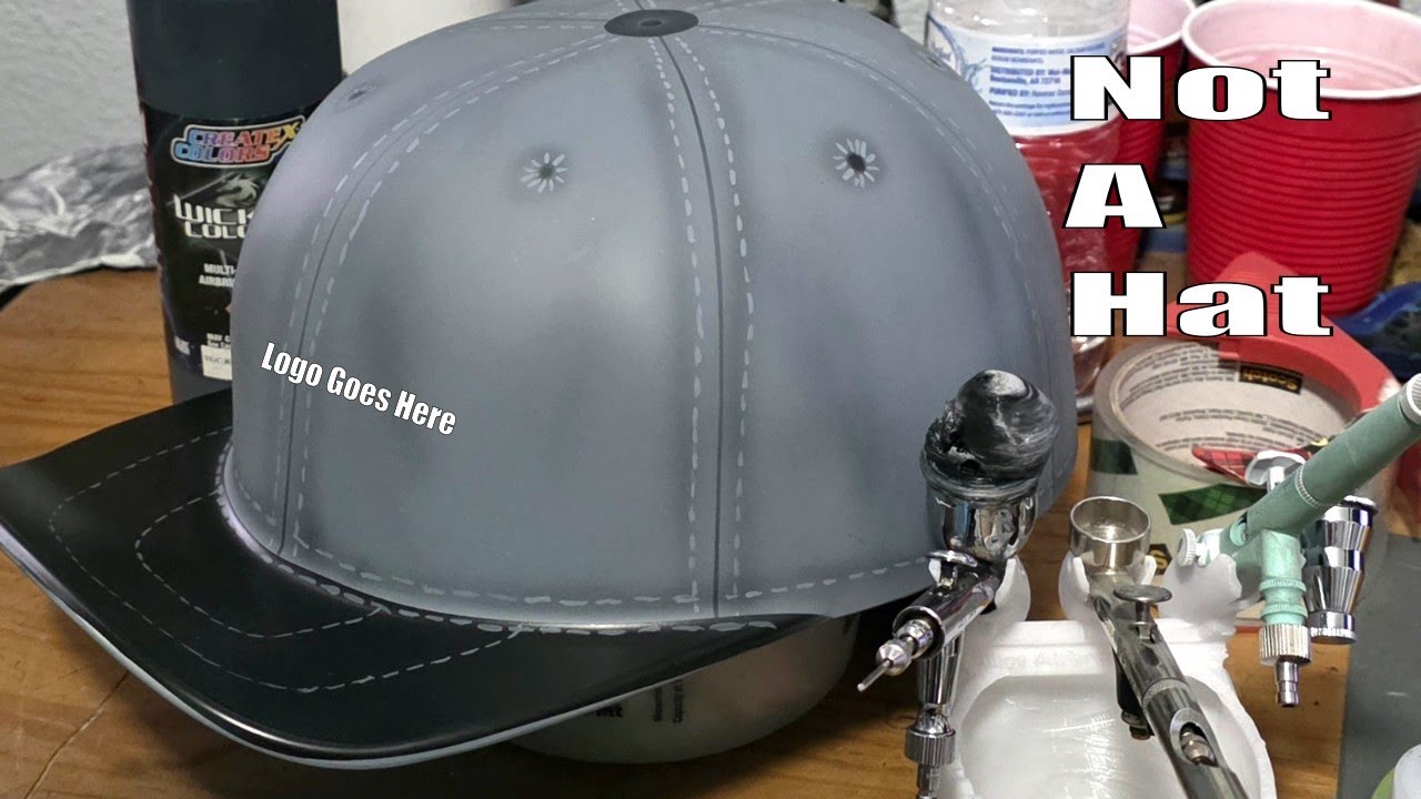 Lets Airbrush some Logos onto a Mikes Pro Lids helmet