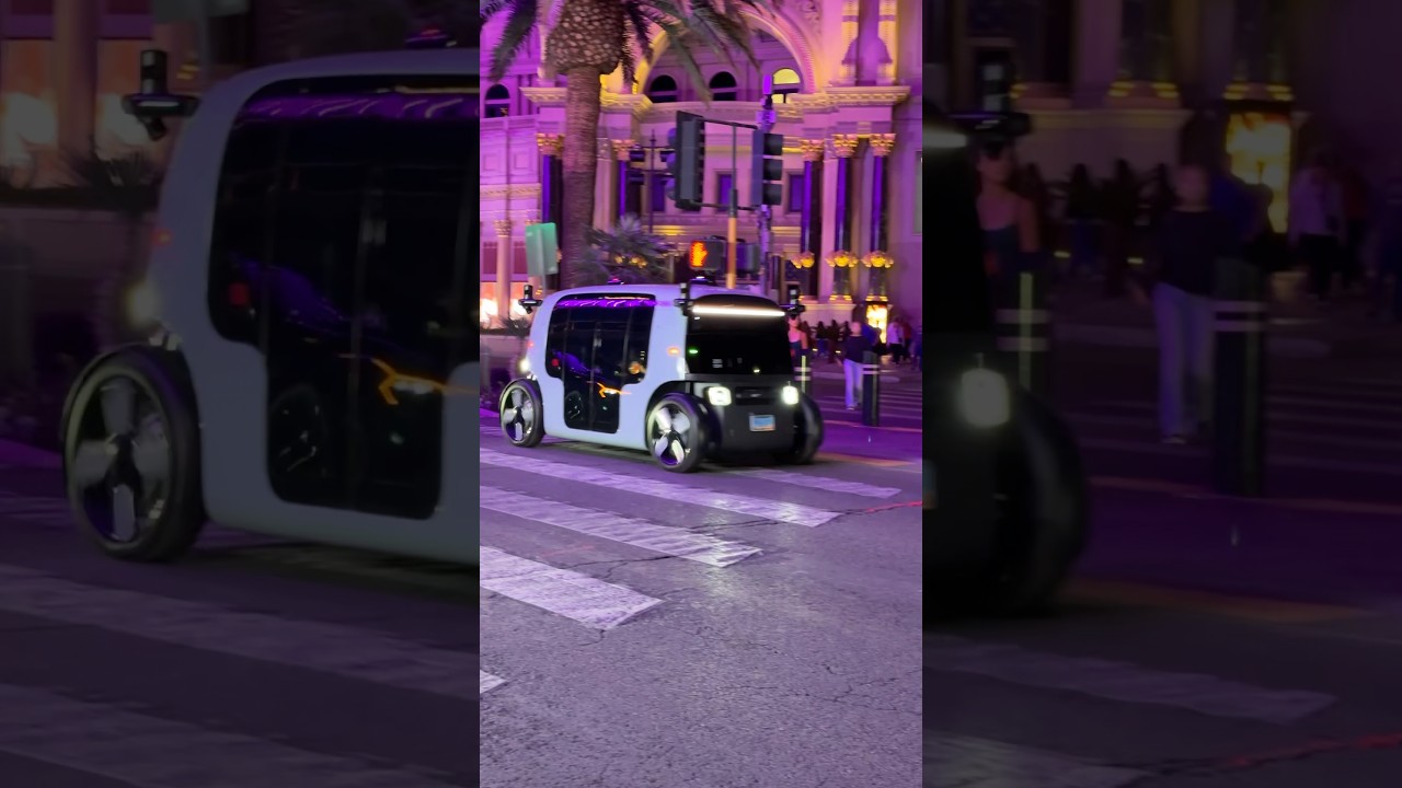 ZOOX robot taxi riding at Las Vegas Strip #zoox #taxi #lasvegas #autonomousvehicles