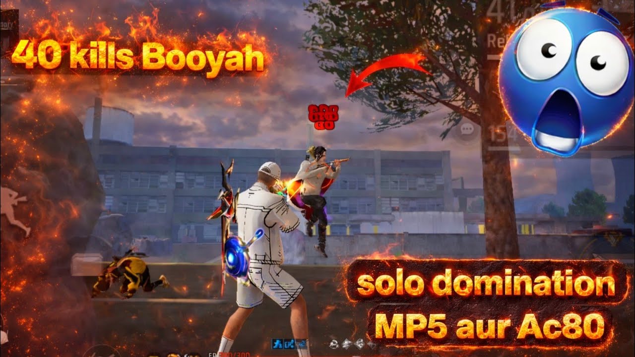 40 Kills Booyah 😱 Solo Domination with MP5 & AC80 | Epic Gameplay | Garena Free Fire