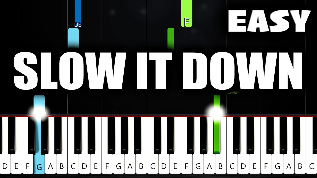 Benson Boone - Slow It Down - EASY Piano Tutorial