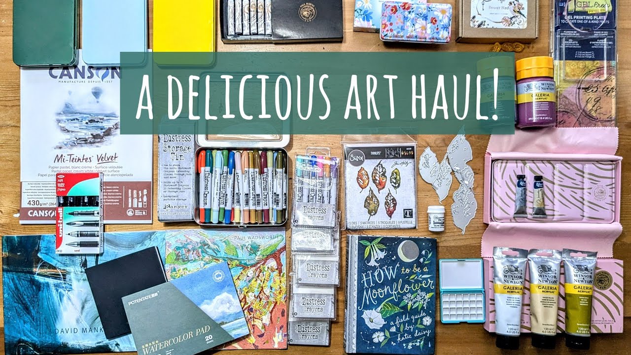 A Deliciously Varied Art Materials Haul: Watercolour Palettes & Papers, Distress Crayons, Books