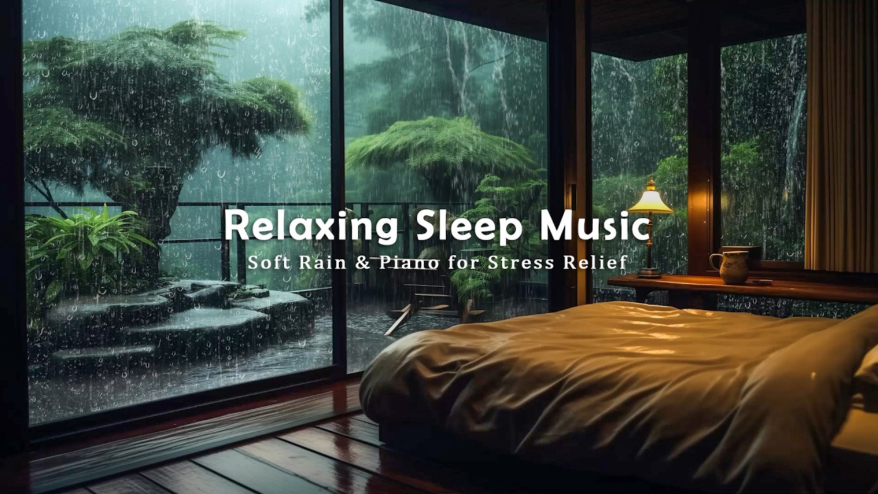 Peaceful Rain Sounds with Piano | Stress Relief Music for Quiet and Restful Nights