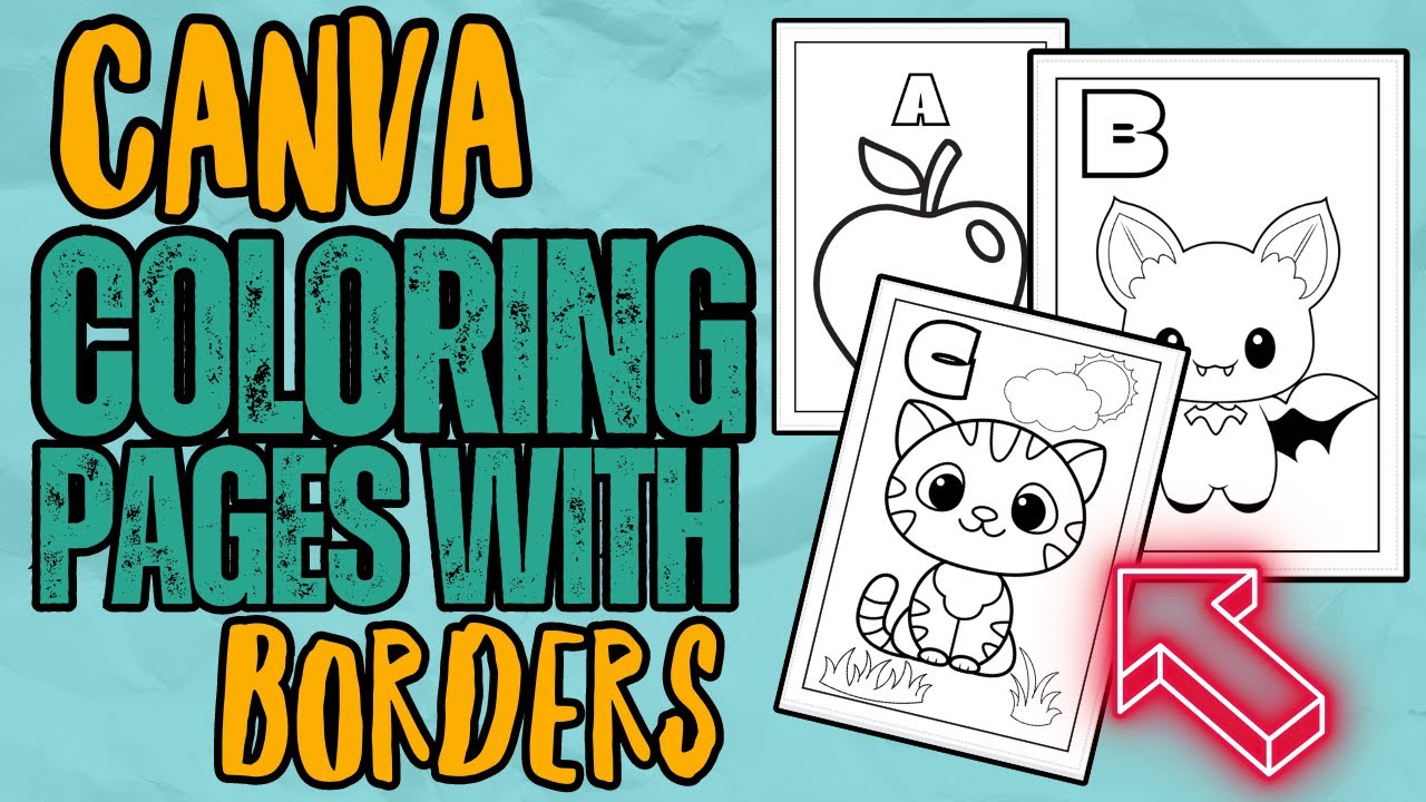 How to create a coloring page in canva with borders