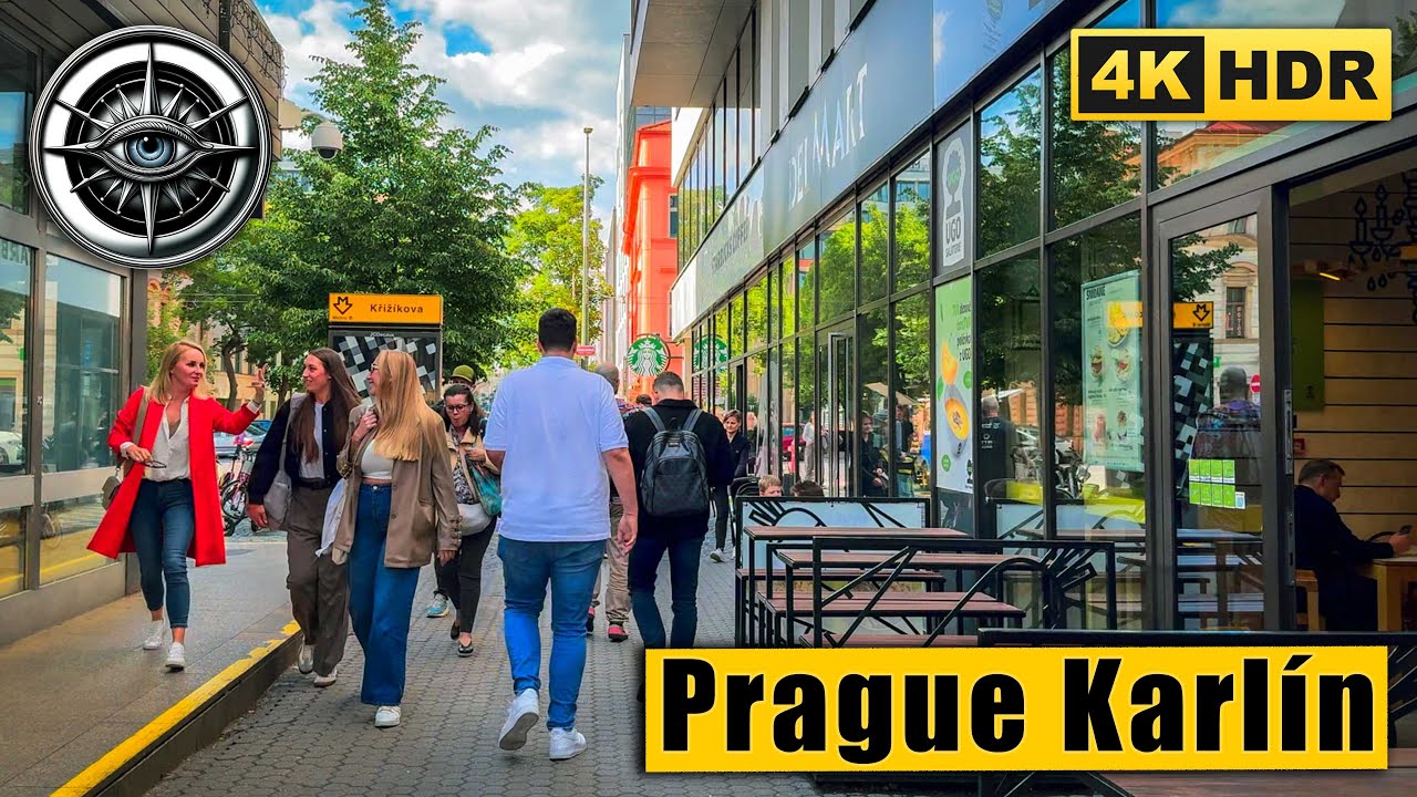 Melting in the Sun | A Cosy Prague Walk Through Karlín | 4K HDR