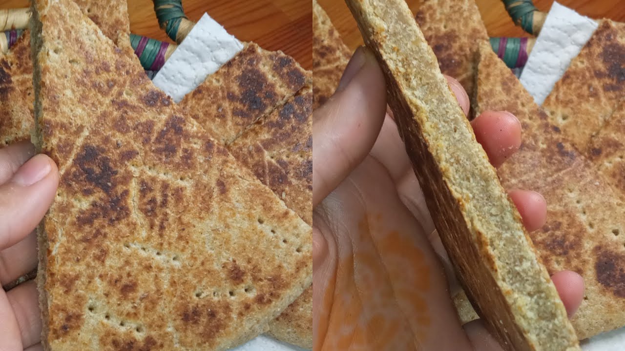 pain galette ou aghrum a la semoule complète trop bonne et excellente pour la santé facile inratable