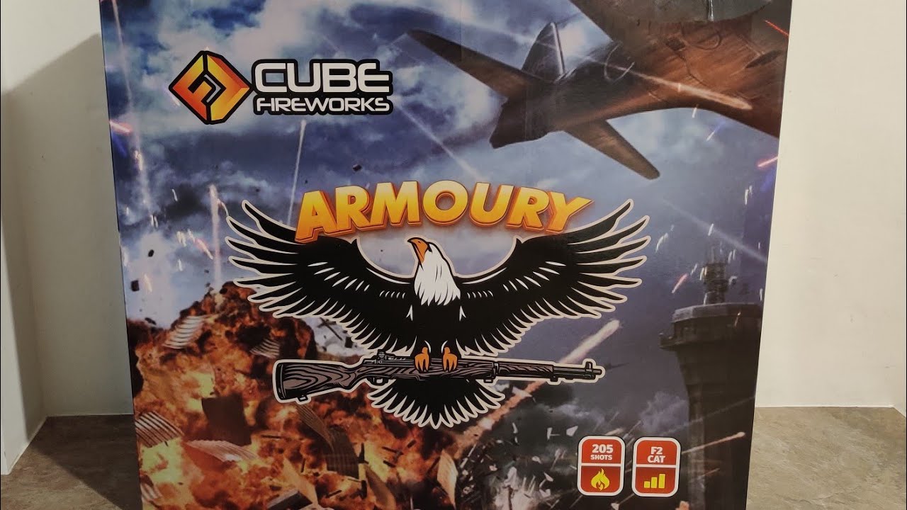 Cube Fireworks - Armoury Barrage Pack - UK Landed Footage 