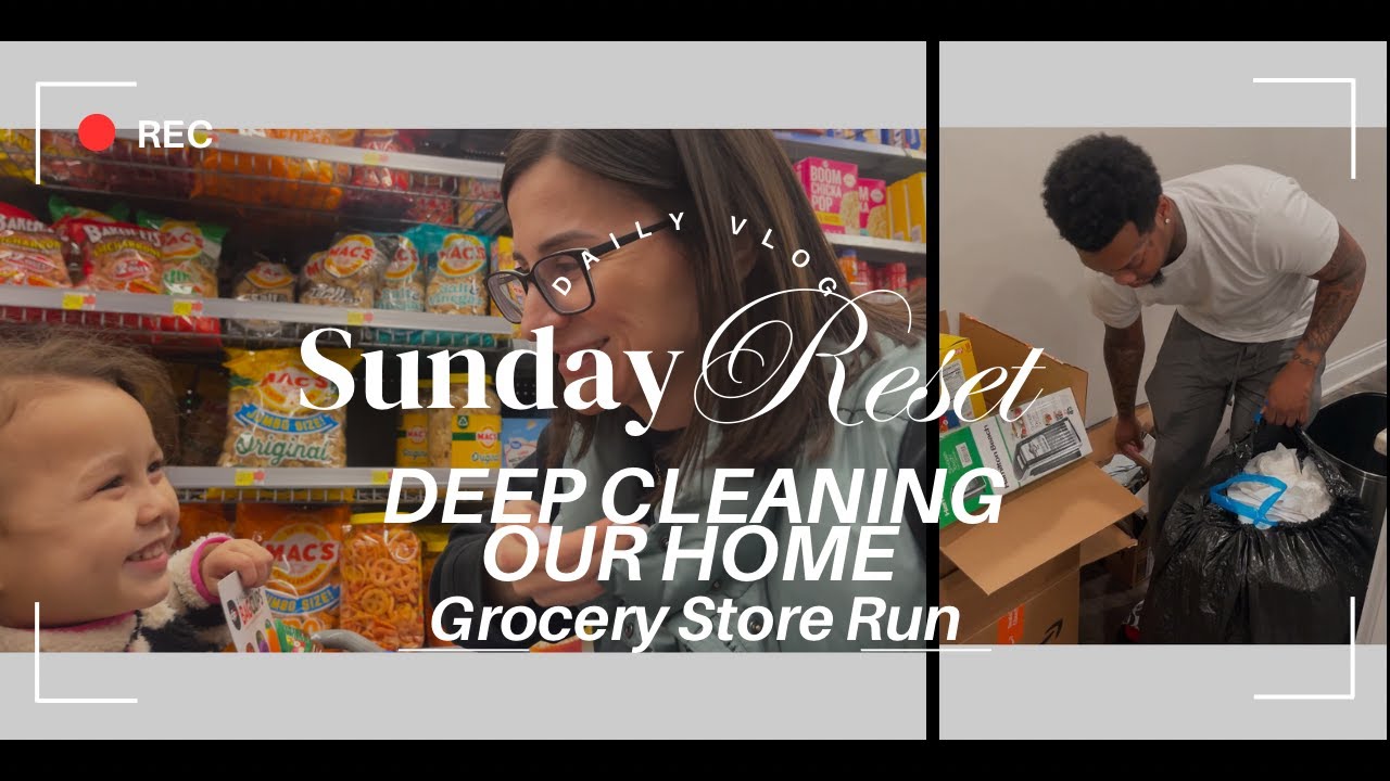 Sunday Reset VLOG| Deep Cleaning✨ |Grocery Shopping🛒