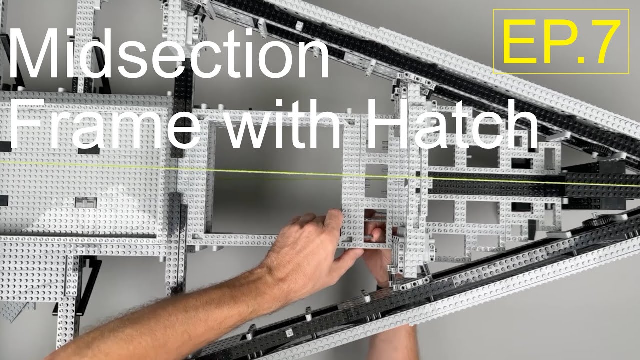 Building the Midsection Frame with Access Hatch – Star Destroyer MOC - EP7