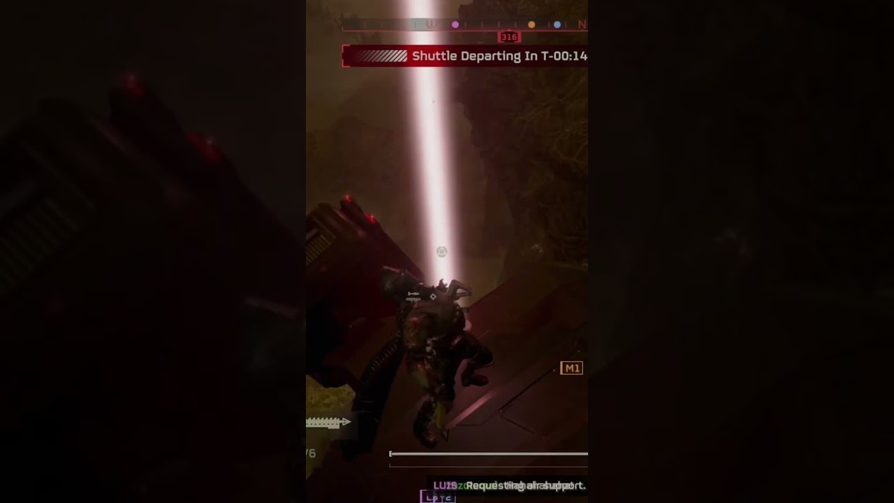 Extraction shuttle landed a bit off 