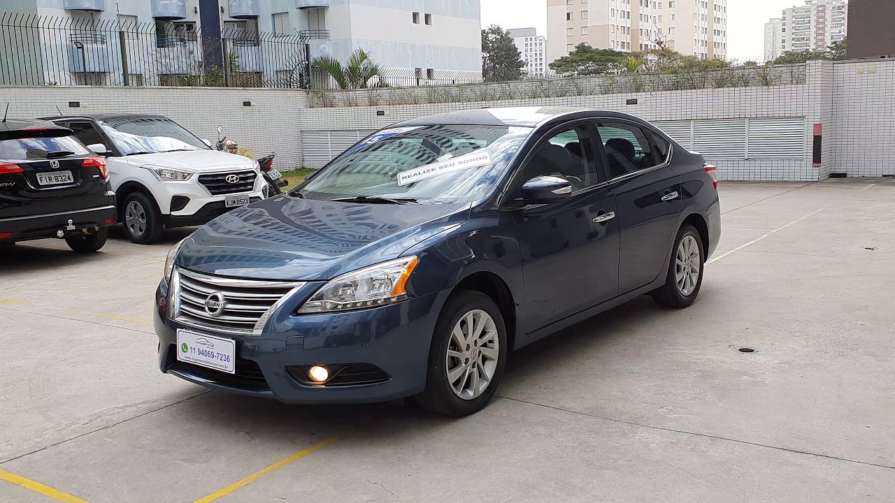 Nissan Sentra 2.0 SL autom&aacute;tico 2015 Baixo km azul