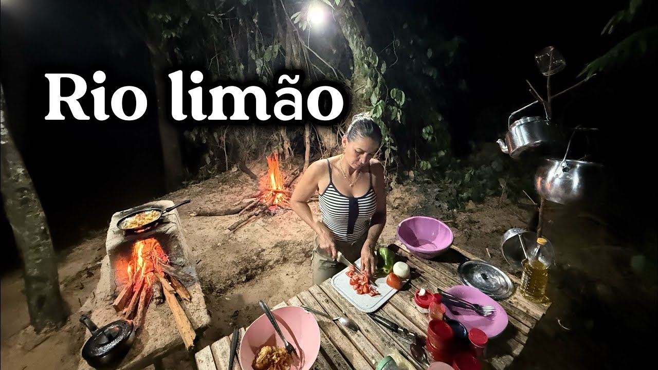 ACAMPAMENTO e PESCARIA com muita CHUVA no RIO LIMÃO COM DIREITO JIRIPOCA NO CALDO ￼