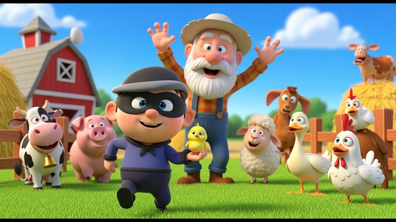 Old MacDonald’s Farm 🐄 | Silly Thief Stole the Animals! Funny Farm Adventure for Kids