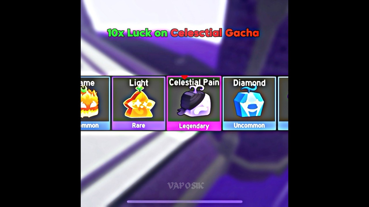 INSANE LUCK IN CELESTIAL GACHA 💀🤯 #bloxfruits #roblox