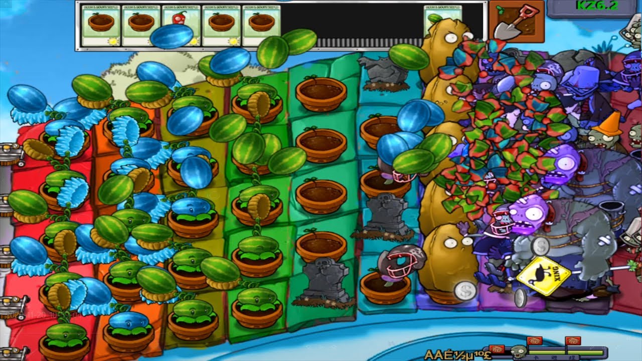 Plants vs Zombies Mod KZ 6.2 - Hard Mode Mod - Gameplay Walkthrough Part 1