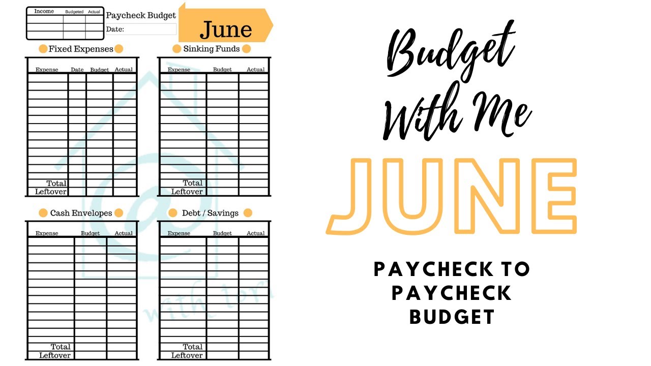 Budget With Me | June Paycheck to Paycheck Budget