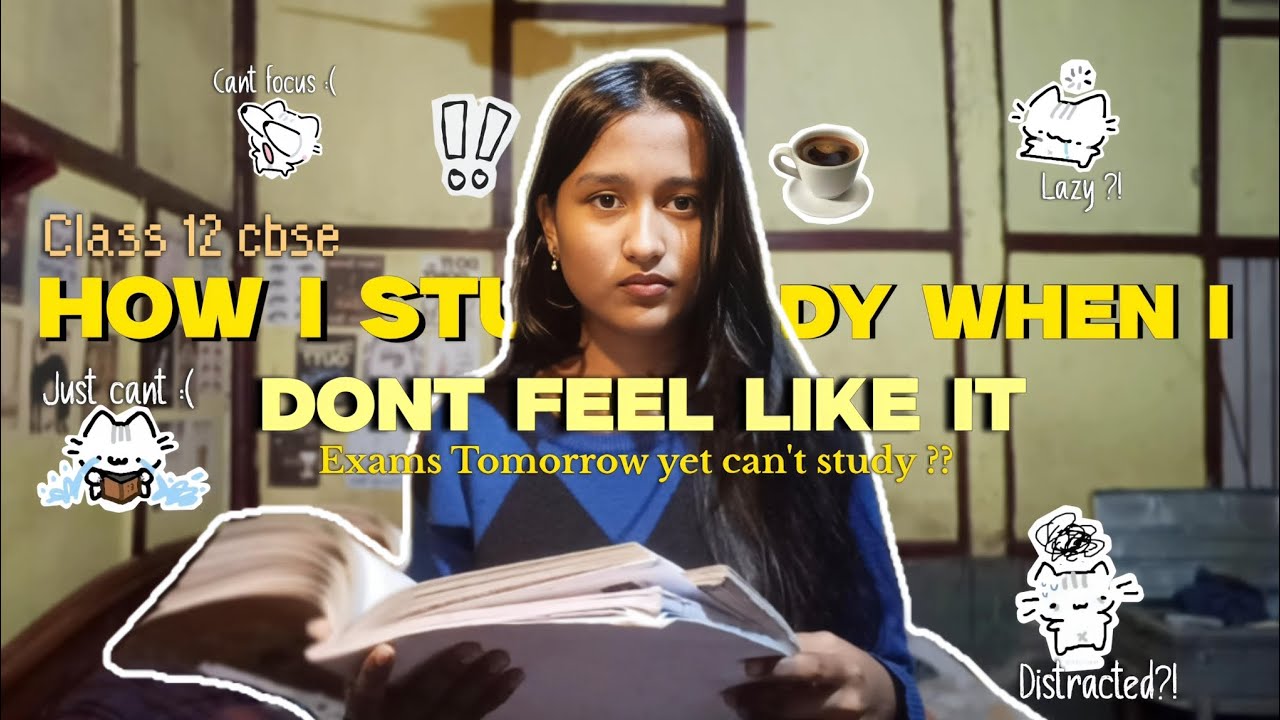 How I study when I don't feel like it 😭😔| CBSE class 12 