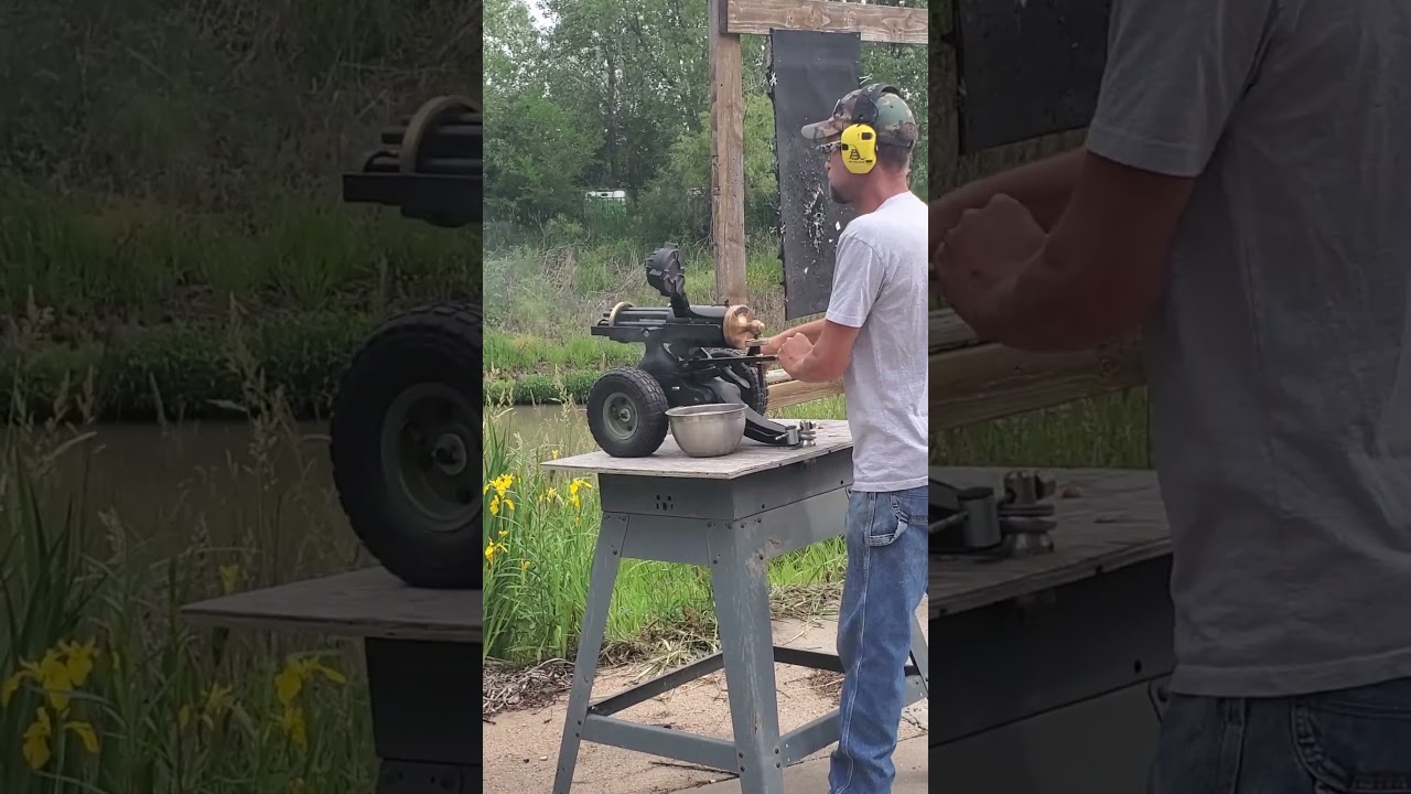 Tippmann 9mm Gatling Gun Firing