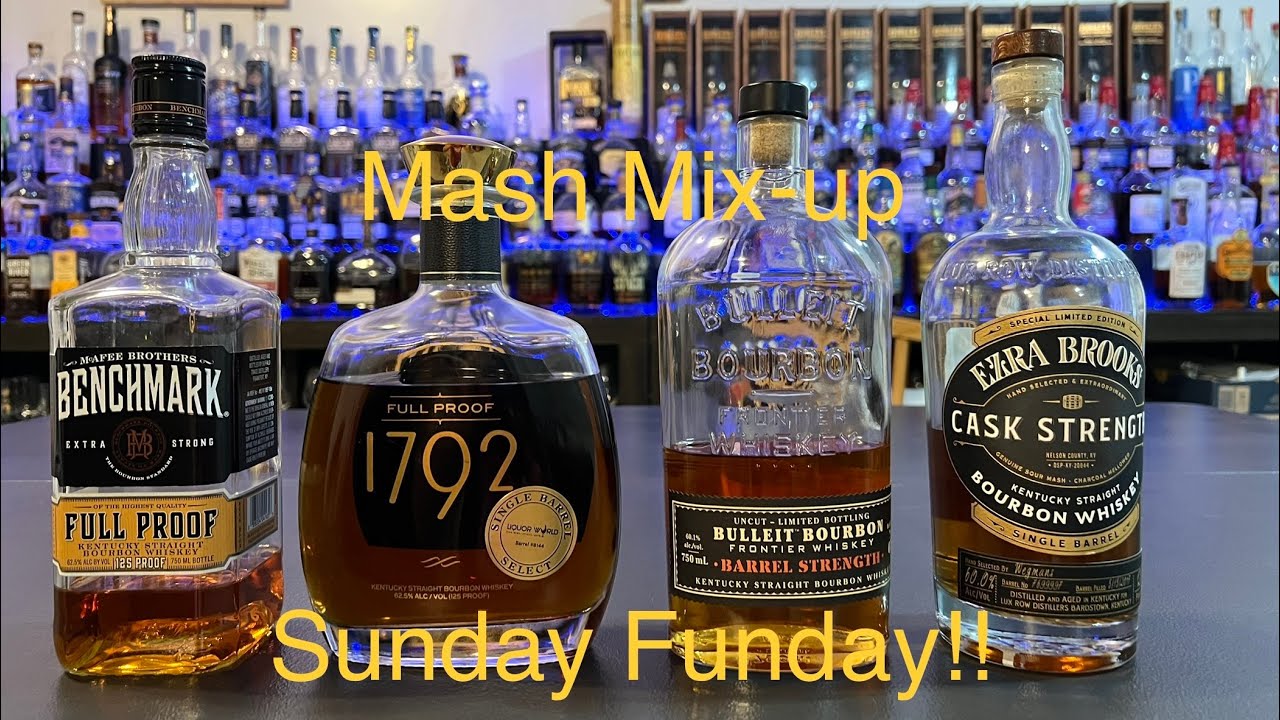 Ezra Brooks Cask vs 1792 Full Proof vs Bulleit Barrel Proof vs Benchmark Full Proof/ Sunday Funday