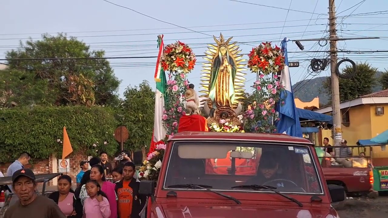 Procesión de nuestra virgen de Guadalupe 2025 Ciudad de Concepción de Ataco.