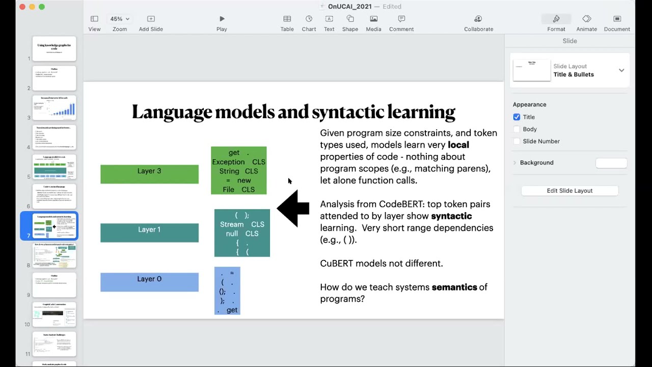 OnUCAI 2021 Invited Talk by Kavitha Srinivas: Using Knowledge graphs for Code