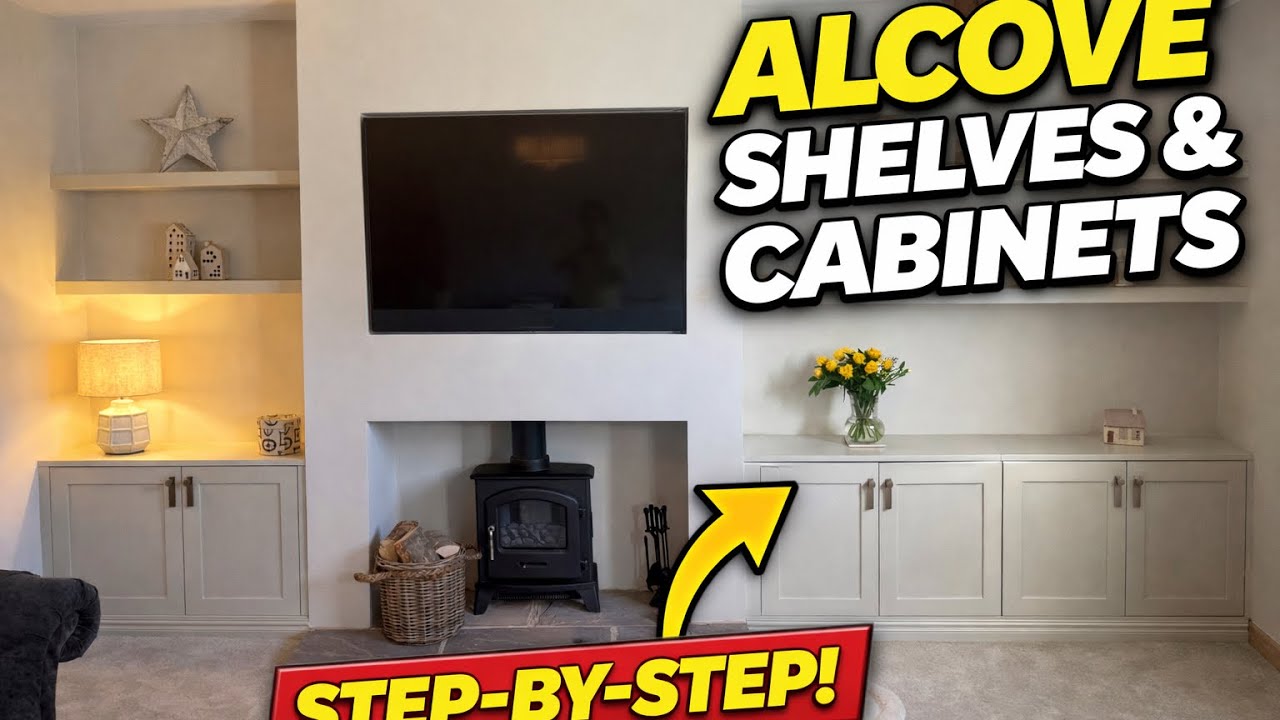 Floating Alcove Shelves Installation (Hidden Fixings) | Faster & Precise with My 3D Printed Tools