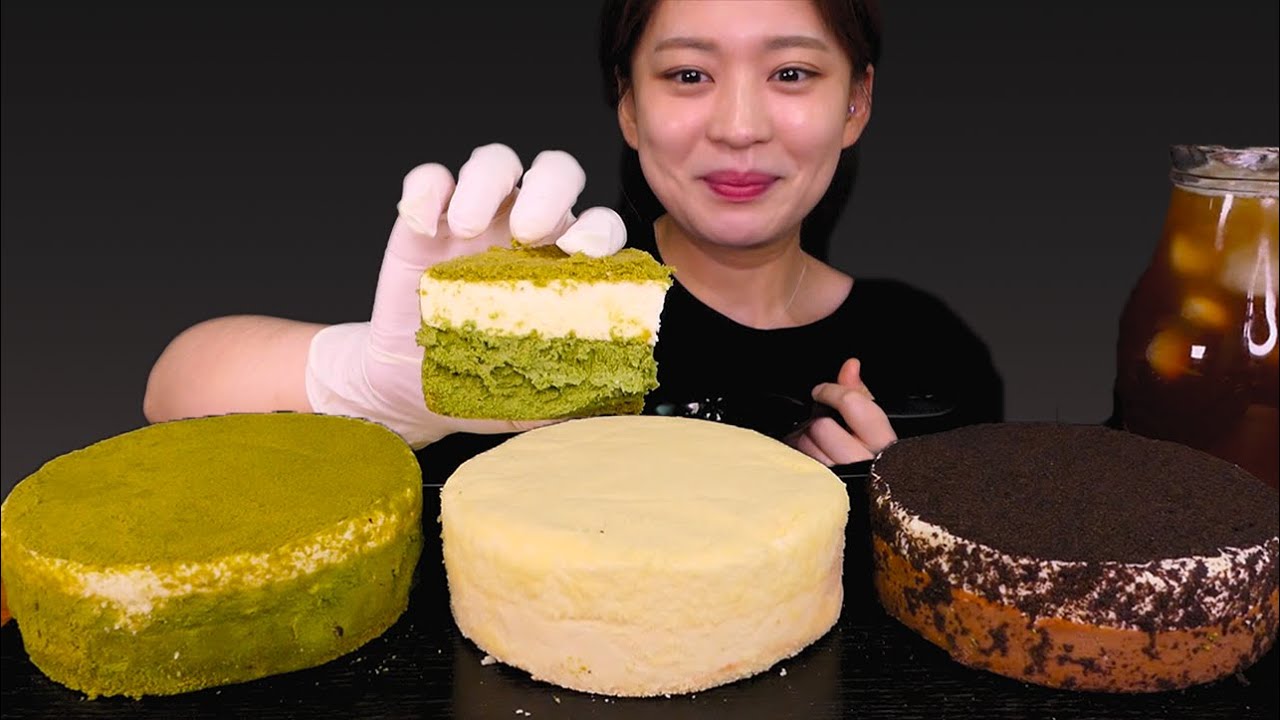🧀Cheese cake🥰골라먹는 재미! 치즈, 녹차, 초코케이크 먹방😋 [Fromage matcha, chocolate, cheese cake] Mukbang