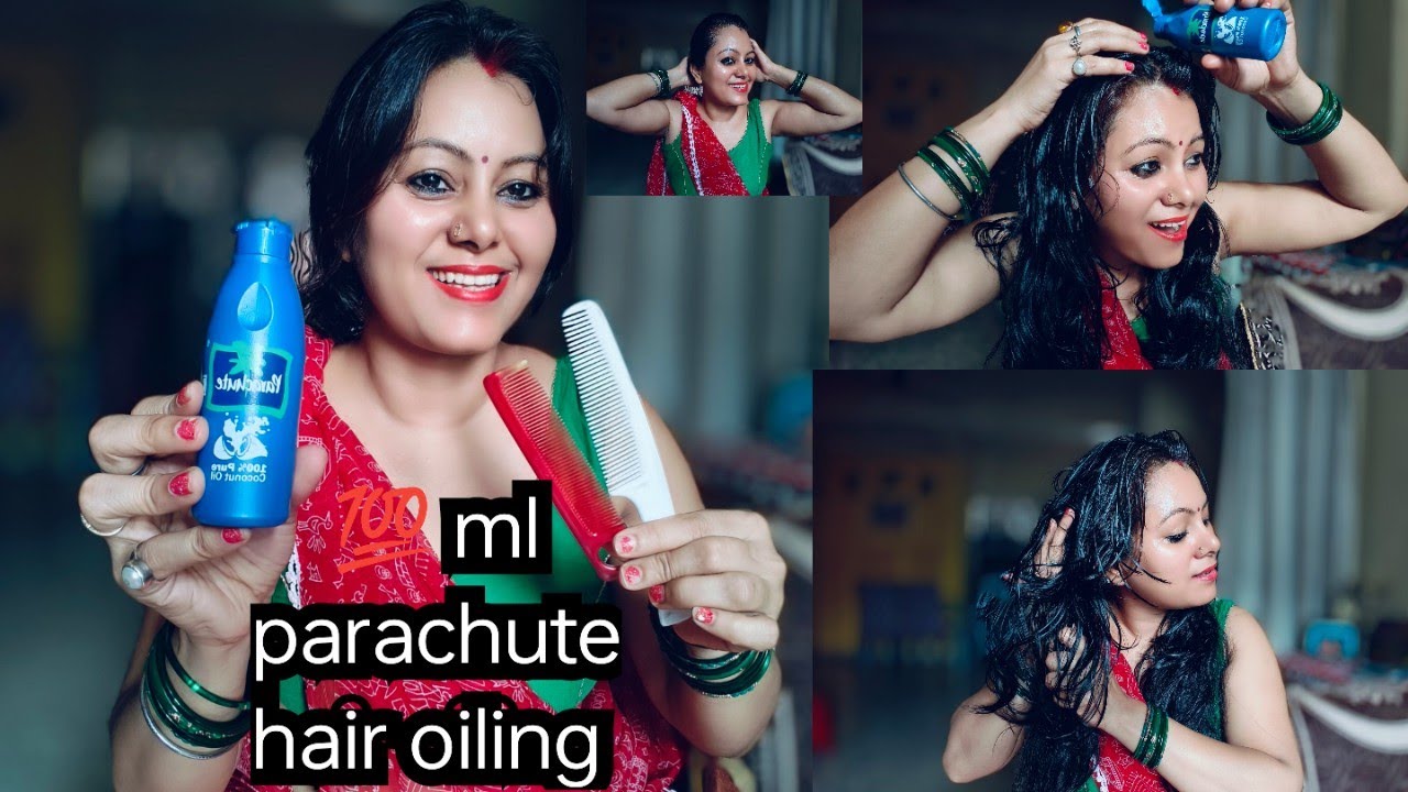 💯 ml parachute hair oiling || heavy hair oiling ||