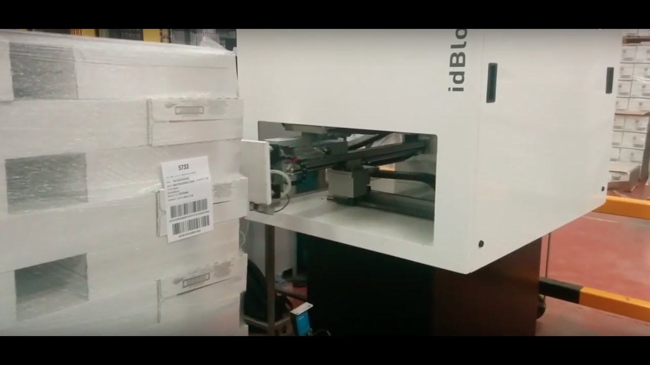 Etiquetado industrial de palets con etiquetadora idBlocks Pallet de Macsa