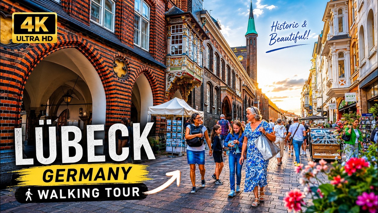 🇩🇪 Germany, LÜBECK Old Town 4K Walking Tour | Historic City