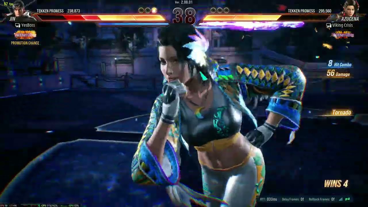 JIN vs AZUCENA | Tekken 8 Rank Season 2 ( ULTRA GRAPHICS )