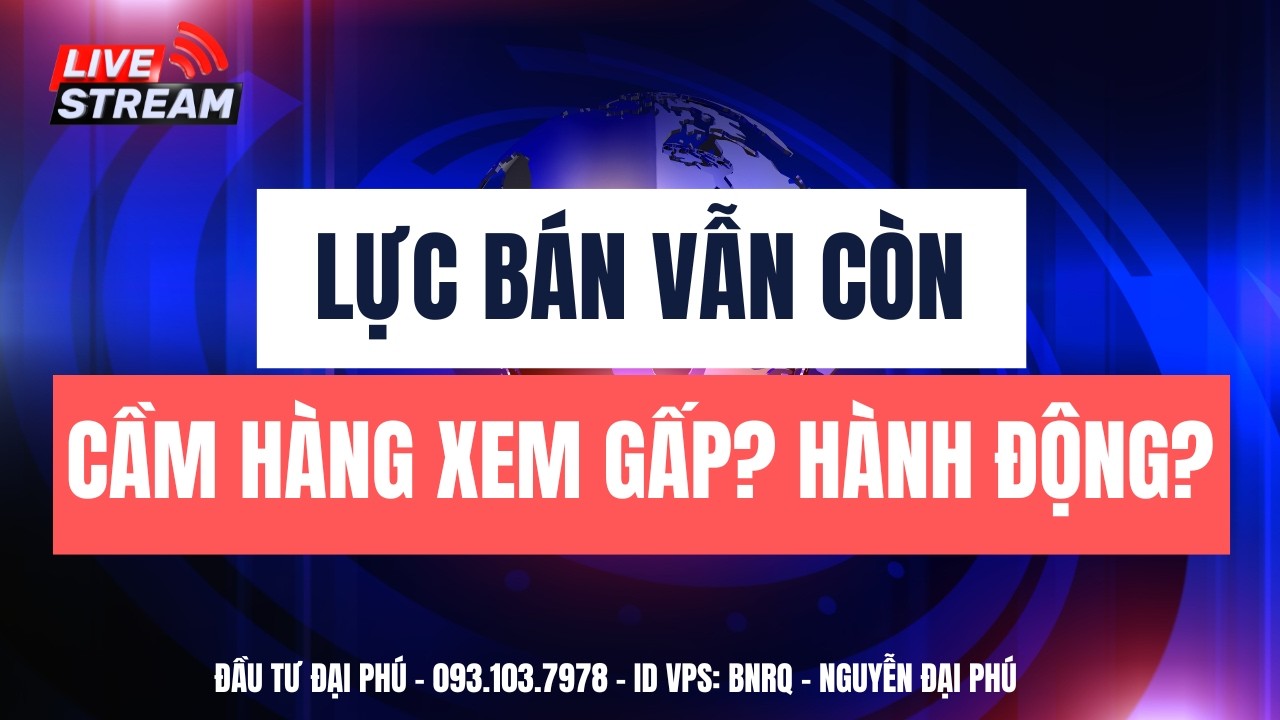 Chứng khoán hôm nay| Nhận định thị trường| Lực bán vẫn còn. Cầm hàng xem gấp! Hành động?