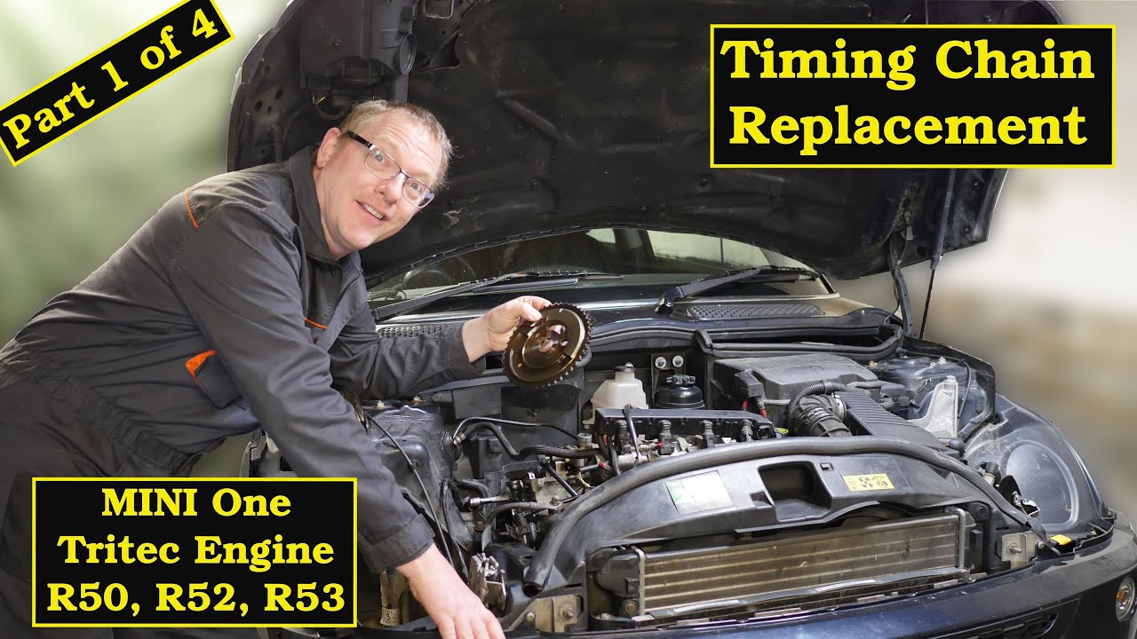 Part 1 Mini One R50 R53 Timing Chain Replacement Tritec Engine 🚗 Up to removing Cam Sprocket.