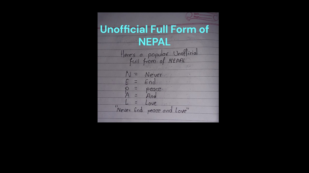 Unofficial full form of Nepal for knowledge #shots_video